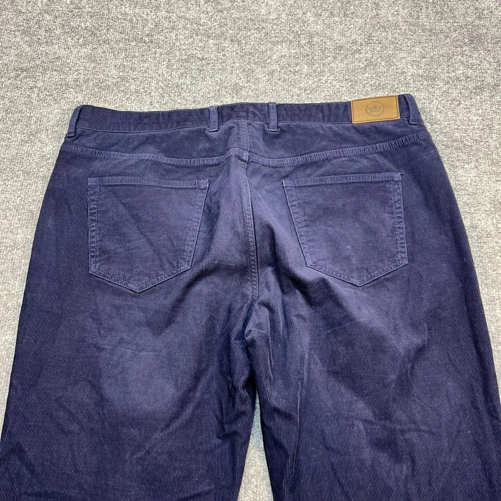 Peter Millar Pants Mens 38 Blue Corduroy Chino Regular Fit 5 Pocket Casual